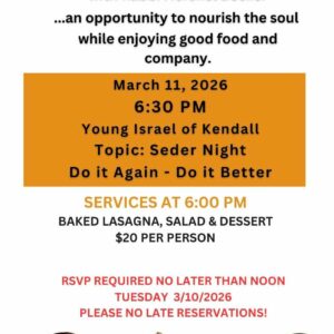 Taste of Torah- March 11, 2026