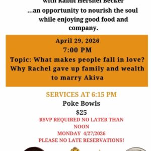 Taste of Torah- April 29, 2026